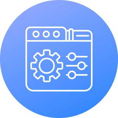 Ayarlama. Web simgesi basit illüstrasyon