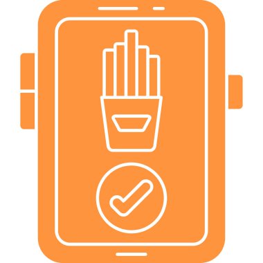 parmak dokunuşu akıllı saat simgesi tam taslak biçimi