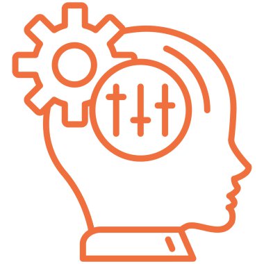 Beyin. Web simgesi basit tasarım