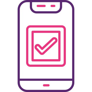 Cep telefonu simgesi, vektör illüstrasyonu