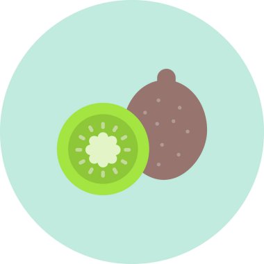 düz daire içinde meyve simgesi