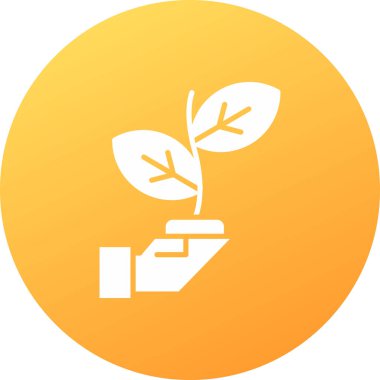 Bitki simgesinin vektör illüstrasyonu