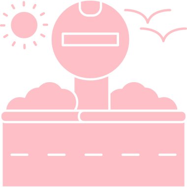 Bitkinin minimalist vektör çizimi