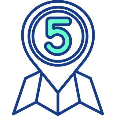 Rozet. Web simgesi basit illüstrasyon