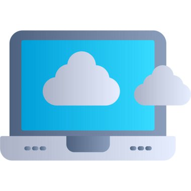 bulut hesaplama vektörü düz tasarım.