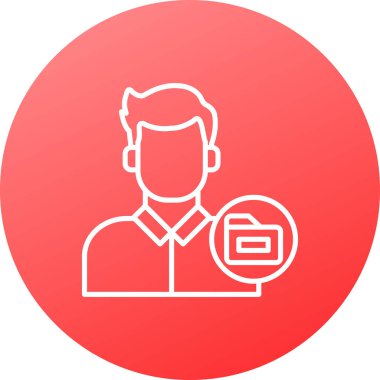 benzersiz kimlik kartı vektör çizgisi simgesi