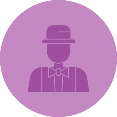 Papyonlu bir adamın vektör çizimi