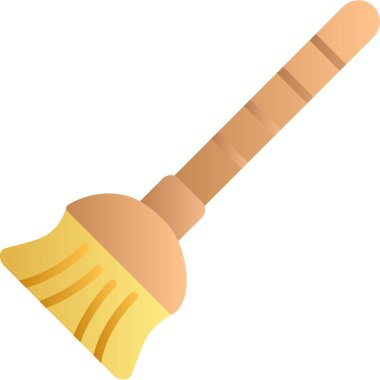 Süpürge ikonu. Web için süpürge vektör simgelerinin basit çizimi