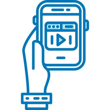 Akıllı telefon simgesinin vektör illüstrasyonu