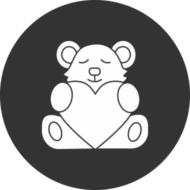 Hayvan ayı simgesi taslak biçiminde