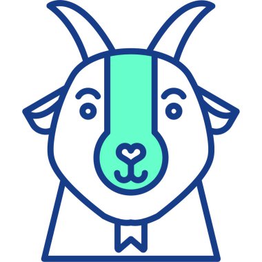 Keçi ağı simgesi, basit vektör illüstrasyonu