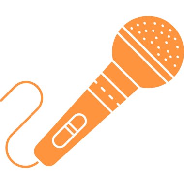 Mikrofon simgesinin vektör illüstrasyonu