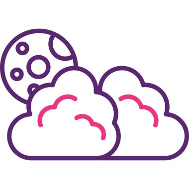 Bulut simgesi vektör illüstrasyonu