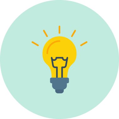 Ampul. Web simgesi basit illüstrasyon