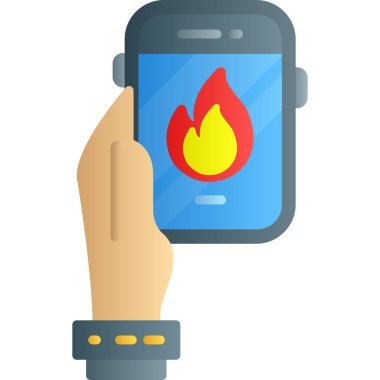 ateş alev ikonu vektör illüstrasyonuName