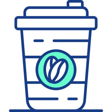 Bardak. Web simgesi basit illüstrasyon