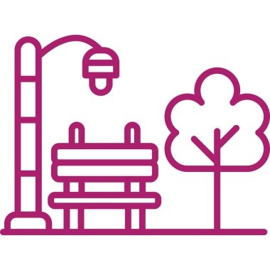 Modern ağaç simgesinin vektör illüstrasyonu