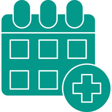 Hastane sağlık ikonu, basit illüstrasyon