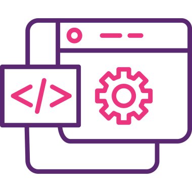Web simgesi, teknolojinin gelişimi, web vektör illüstrasyon tasarımı