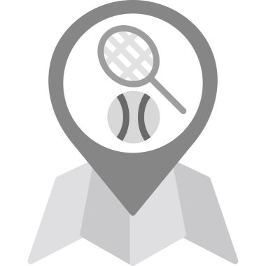 Tenis ikonu. Web tasarımı için basit bir tenis vektör simgesi çizimi