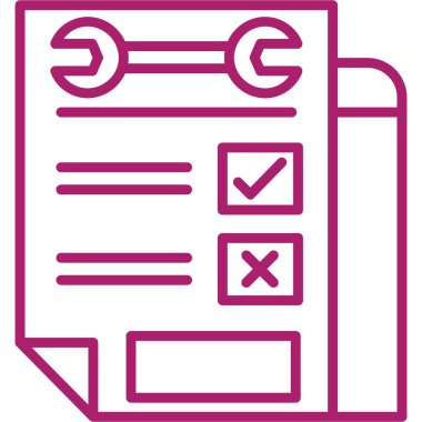 Kontrol listesi. Web simgesi basit illüstrasyon