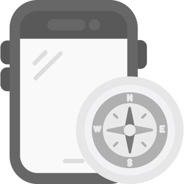 gps navigasyon GPS simgesi doldurulmuş dış hat biçimi