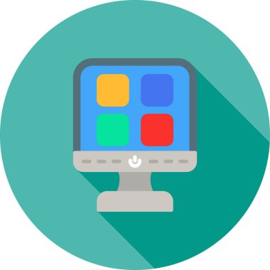 Bilgisayar. Web simgesi basit illüstrasyon