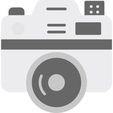 fotoğraf makinesi simgesi beyaz arkaplanda izole edilmiş düz stil