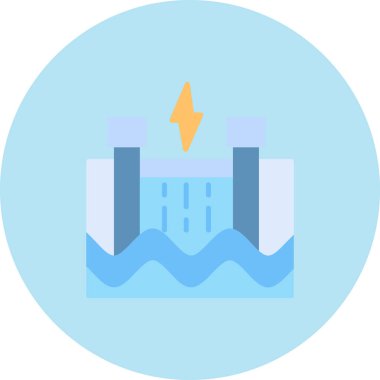 Enerji düz vektör simgesi