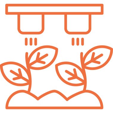 bitki ikonu. ince daire tasarımı. vektör illüstrasyonu.