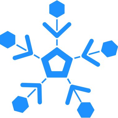 kar Tanesi simgesi vektör çizimi