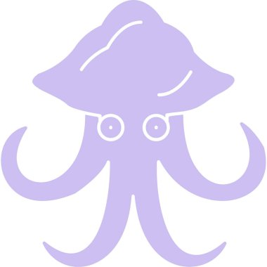 Ahtapot. Web simgesi basit illüstrasyon