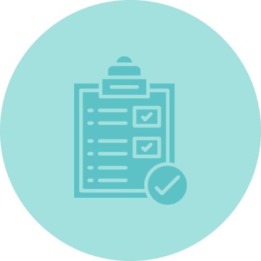 Kontrol listesi simgesinin vektör illüstrasyonu