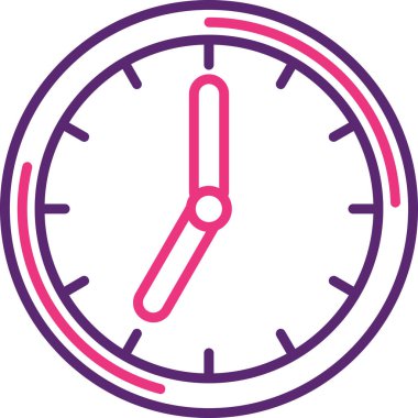 Bir saat simgesinin vektör illüstrasyonu