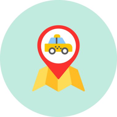 Harita işaretleyici simgesi, vektör illüstrasyonu