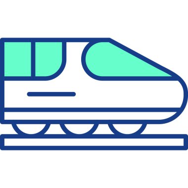 Tren ikonu. Basit resimleme