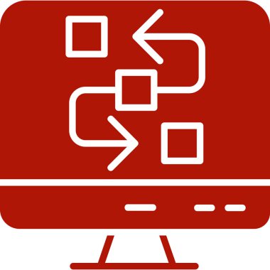 Bilgisayar. Web simgesi basit illüstrasyon