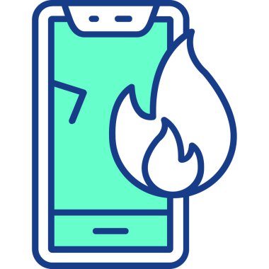 Yangın. Web simgesi basit illüstrasyon