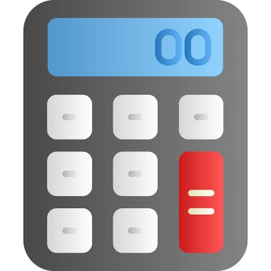 hesap makinesi düz vektör simgesi