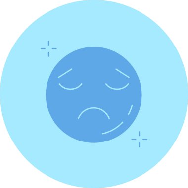 ağlayan emoji simgesi, vektör çizim