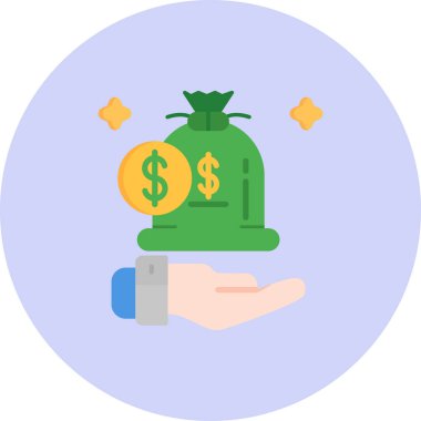 Para çantası. Basit resimleme