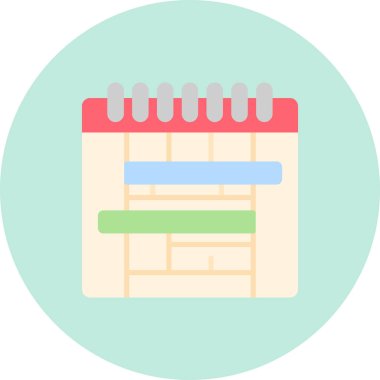 Takvim. Web simgesi basit illüstrasyon