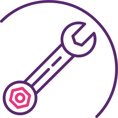 İngiliz anahtarı. Web simgesi basit tasarım