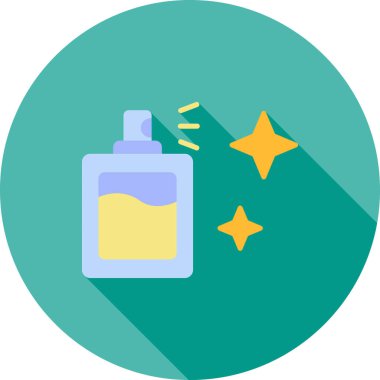 Parfüm şişesi modern simge, vektör illüstrasyonu