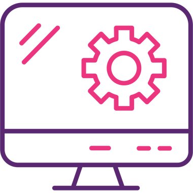 Bilgisayar monitörü. Basit resimleme