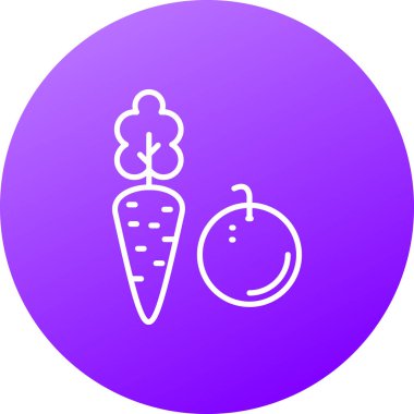 Havuç. Web simgesi basit tasarım