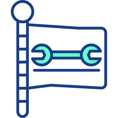 bayrak ikonu vektör illüstrasyonu