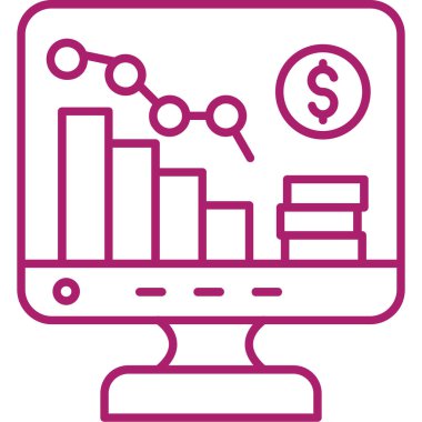 Finansal modern simgenin vektör illüstrasyonu