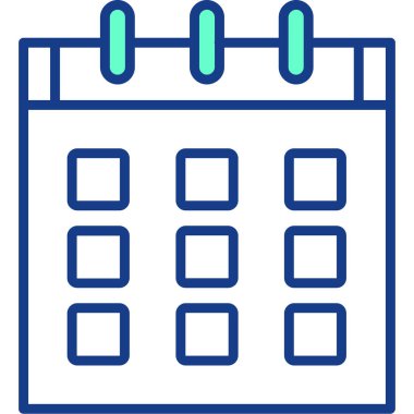 Takvim simgesi, vektör illüstrasyonu basit tasarım