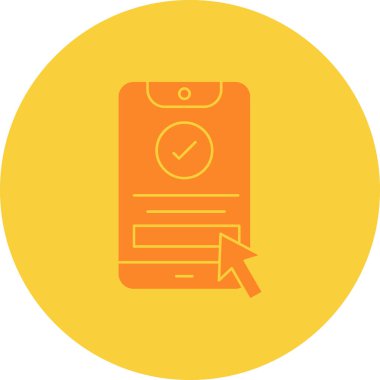 Cep telefonu. Web simgesi basit illüstrasyon